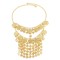 F-1040 Fashion Exaggerated Metal Coins Tassel Face Chain Hair Accessories Party Jewelry Accessories