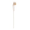 E-6538 1Pcs Long Bone Chain Tassel Type C Ear Clip Earrings for Girls