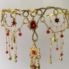 F-1042 Ethnic hair accessories handmade gemstone crown tiara