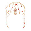F-1042 Ethnic hair accessories handmade gemstone crown tiara