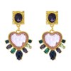 E-6537 Crystal Women Earrings Bohemian Ethnic Alloy Rhinestones Charms Drop Earrings Pendant Statement Earrings
