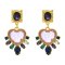 E-6537 Crystal Women Earrings Bohemian Ethnic Alloy Rhinestones Charms Drop Earrings Pendant Statement Earrings