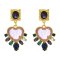 E-6537 Crystal Women Earrings Bohemian Ethnic Alloy Rhinestones Charms Drop Earrings Pendant Statement Earrings