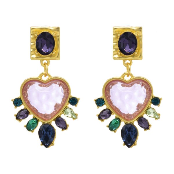 E-6537 Crystal Women Earrings Bohemian Ethnic Alloy Rhinestones Charms Drop Earrings Pendant Statement Earrings