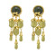 E-6535 Vintage Charm Exaggerated Tassel Pendant Crystal Flower Transparent Stone Water Drop Pendant Pendant Pendant Earrings