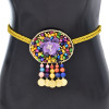 N-7894 Ethnic style handmade belt, natural stone flower belt, ladies belt