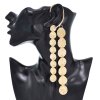 E-6540 Long Tassel Coin Women Ear Cuff Golden Gypsy Charms Punk Party Clips Earrings Statement Ear Cuff