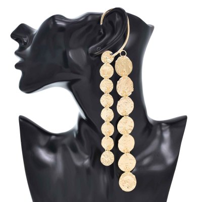 Long Tassel Coin Women Ear Cuff Golden Gypsy Charms Punk Party Clips Earrings Statement Ear Cuff