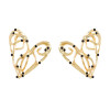 E-6541 Gold Heart Hollow Stud Earring Metal Drop Dangle Earring for Woman Girl Party Birthday Gift