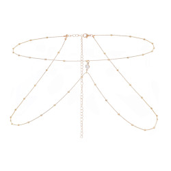 N-7898 Vintage Gold Metal Crystal Belly Waist Chain Dress Belts for Women Boho Party Jewelry Gift