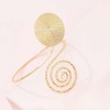 B-1237 Gold Round Geometric Metal Ring Arm Bracelet
