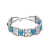 B-1240-BK/BL/CO/RE 4 Colors Bohemian Alloy Bead Bracelet Female Lady Hollow Bracelet Vacation Travel Party Jewelry Gift
