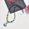 F-1045 Ethnic wind colored bead rope chain Bead Pendant Hair Jewelry For Women Ethnic Statement Gypsy Tassels Headband Hairwear