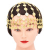 F-1046 Bohemian Ethnic Alloy Tassel Women's Head Gold Coin Carving Declaration Chain Hair Jewelry Gift