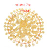 F-1046 Bohemian Ethnic Alloy Tassel Women's Head Gold Coin Carving Declaration Chain Hair Jewelry Gift