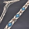 N-7992 Turquoise Rope Waist Chains Handmade Cross Tibetan Ethnic Statement Body Jewelry