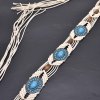 N-7992  Turquoise Rope Waist Chains Handmade Cross Tibetan Ethnic Statement Body Jewelry