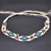 N-7992 Turquoise Rope Waist Chains Handmade Cross Tibetan Ethnic Statement Body Jewelry