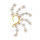 E-6546 1 Pc Flower Wedding Ear Cuff Rhinestone Sweet Flower Handmade Ear Cuff
