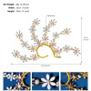 E-6546 1 Pc Flower Wedding Ear Cuff Rhinestone Sweet Flower Handmade Ear Cuff
