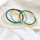 B-1242 Boho Gold Chain Green Alloy Bracelets Carved Bangle Layered Arm Cuff for Women Girls Party Jewelry Gift