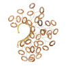 E-6544 1 Pc Left Ear Acrylic Hoop Ear Cuff Gold Plated Wedding Bridal Ear Warp Earrings