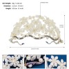 F-1049 White Flower Handwoven Hair Net Bridal Wedding Hair Accessories