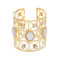 B-1222 Gold Hollow Turquoise Rhinestone Bracelet Arm Cuff For Women Girls Party Jewelry Gift