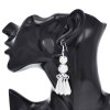 E-6542 Silver Women Drop Earrings Bohemian Ethnic Bells Hollow Tassel Pendant Earrings