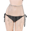 N-7995 Simple silver waist chain long chain tassel ring decoration Women Body Chain