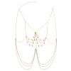 N-7998 Gold Multi-layer Chest Chain Body Chain Bell Tassel Body Jewelry