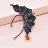 E-6551   1 PC Bat Punk Women Ear Cuff Black Charms Spider Pendant Rhinestones Clips Earrings