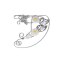 E-6548 1 PC Flower Women Ear Cuff Weddings Bride Alloy Leaves Elegant Clips Earrings