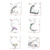 E-6548 1 PC Flower Women Ear Cuff Weddings Bride Alloy Leaves Elegant Clips Earrings