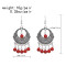 E-6552 Bohemian Traditional Turquoise Beads Tassel Lady Pendant Earrings Suitable for Ladies' Party Jewelry Gifts