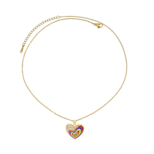 N-7999 Love Pendant Rhinestones Women Necklaces Simple Korean Statement Drop Necklace