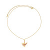 N-8000 Fashion Gold Alloy Red Clear Blue Crystal Lamp Type Necklace Simple Drop Necklace