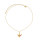 N-8000 Fashion Gold Alloy Red Clear Blue Crystal Lamp Type Necklace Simple Drop Necklace