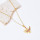 N-8000 Fashion Gold Alloy Red Clear Blue Crystal Lamp Type Necklace Simple Drop Necklace