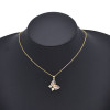 N-8001 Fashion Butterfly Charm Pendant Water Diamond Women's Necklace Minimalist Korean Collar Necklace Women's Pendant Gift