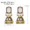 E-6555-BL/PI/WH Vintage Indian Jhumka Earrings Bells Tassel Dangle for Women Girl Vacation Party Jewelry Gift