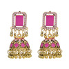 E-6555-BL/PI/WH Vintage Indian Jhumka Earrings Bells Tassel Dangle for Women Girl Vacation Party Jewelry Gift