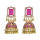 E-6555-BL/PI/WH Vintage Indian Jhumka Earrings Bells Tassel Dangle for Women Girl Vacation Party Jewelry Gift