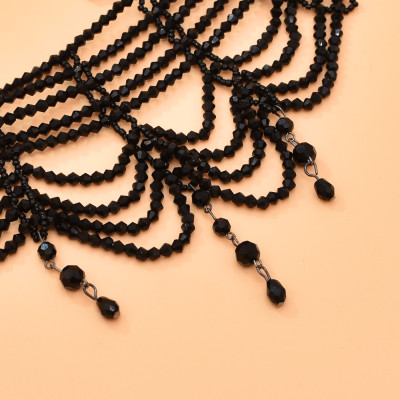 N-8002 Bohemian Style Women's Necklace Statement Crystal Beads Alloy Necklace Jewelry Party Gift