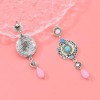 E-6556 Vintage Round Geometry Acrylic Turquoise Long Earrings Pink Water Drop Pendant Earrings Ear Jewelry