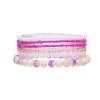 B-1233  6 PC Women Bracelets Bohemian Ethnic Colorful Beads Statement Party Stand Bracelets
