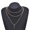 N-8011 Gold Metal Multi Layer Chest Chain Necklace Set Summer Beach Party Sexy Body Jewelry