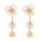E-6557 Alloy Rhinestone Flower Dangle Petal Tassel Earring for Women Girls Party Jewelry birthday Gift