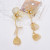 E-6557 Alloy Rhinestone Flower Dangle Petal Tassel Earring for Women Girls Party Jewelry birthday Gift