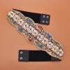N-8012 Colorful Rice Bead Shell Leather Elastic Belt Bohemian Ethnic Body Jewelry